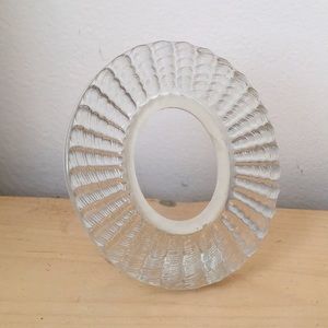 Italian made glass seashell oval picture frame